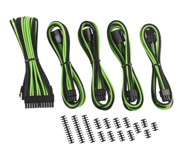 CableMod ModMesh Cable Extension Kit -8+6 Czarno-Zielone - 665066 - zdjęcie